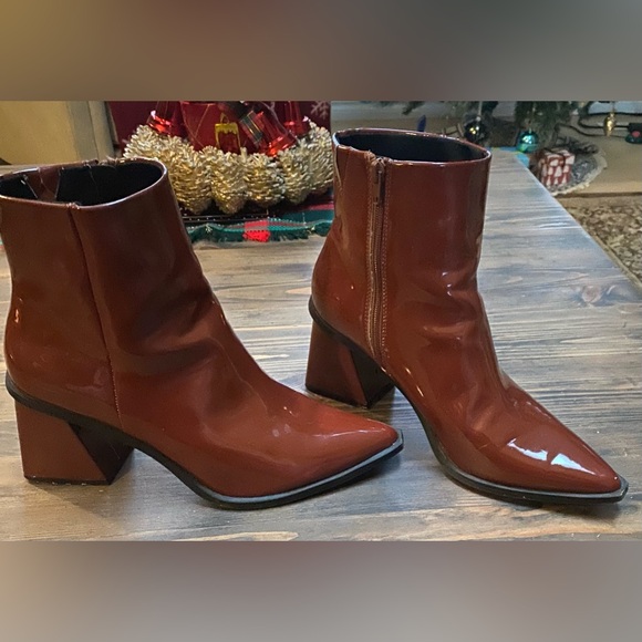 BP. Patent Leather Square Toe Boots - Picture 2 of 9